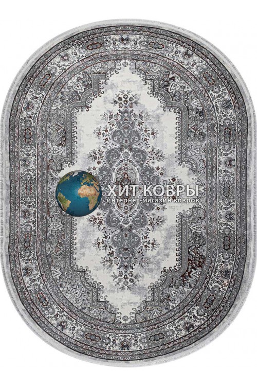 Турецкий ковер Regnum 37662 Серый овал